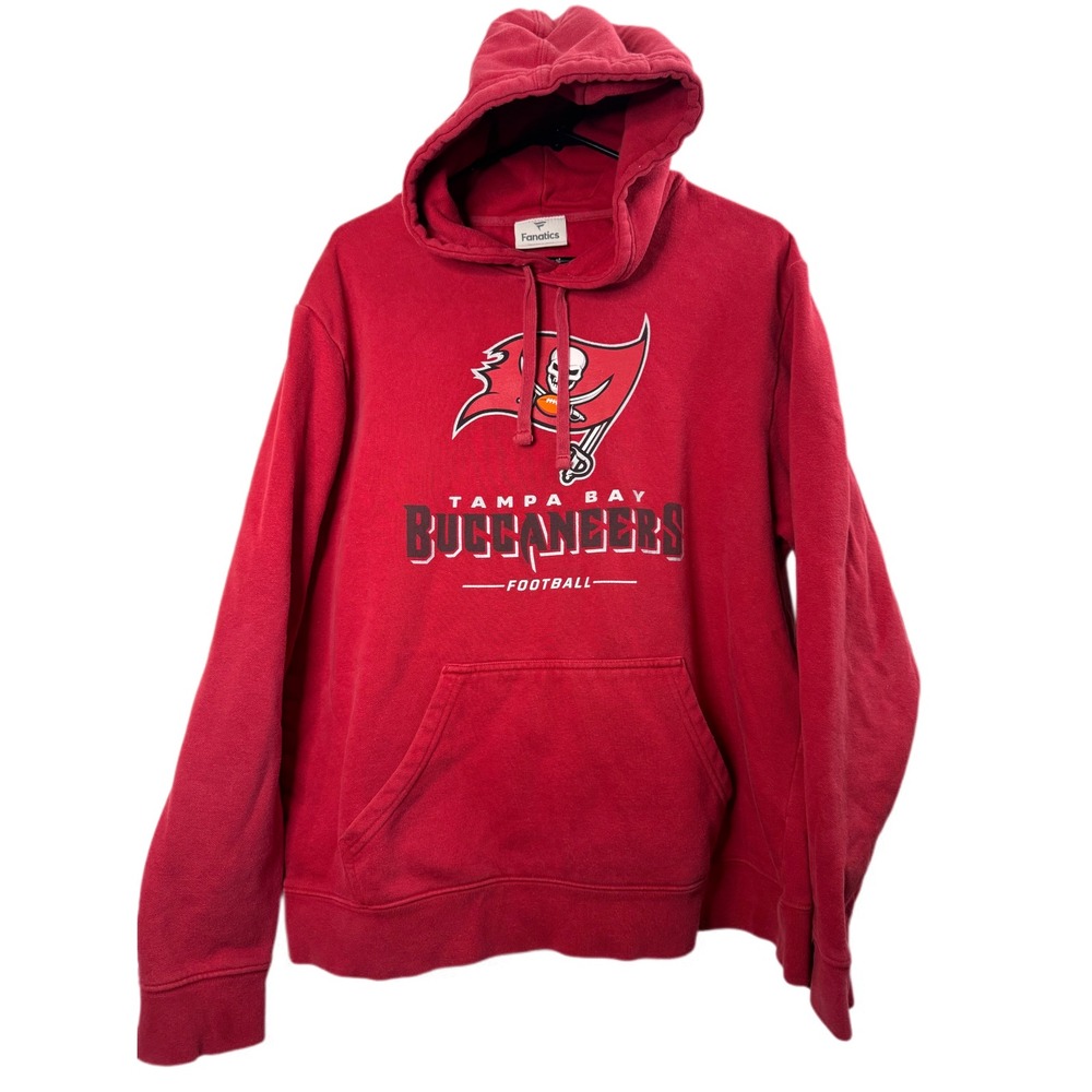 Tampa Bay Buccaneers Fanatics Hoodie Mens‎ L Football NFL Pullover Red